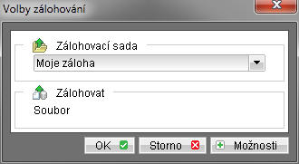 V následujícím dialogu vyberte zálohovací sadu, kterou chcete použít pro Počáteční zálohu (Seed