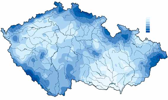 Zpráva o stavu vodního hospodářství České republiky v roce 2012 Tabulka 1.1.1 Obnovitelné vodní zdroje v letech 2003 2012 v mil.