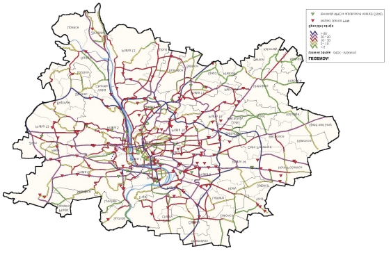 B1 OVZDUŠÍ / AIR Obr. B1.2.6 Produkce emisí oxidù dusíku z liniových zdrojù, Praha, 2001 Production of NO x emissions from line sources, Prague, 2001 Magistrát hl. m.