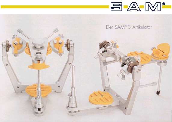 Artikulátor SAM 3 Artikulátor SAM 3 je přístroj Arcon ve stejné výšce konstrukce jako artikulátor SAM 2.