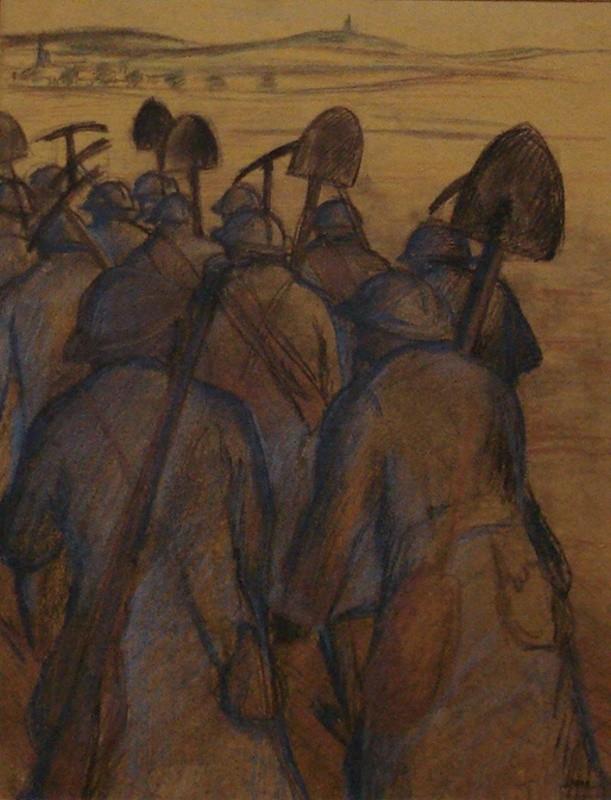 III Válka jako umělecká inspirace Válka na čas přerušila Gutfreundovu uměleckou činnost.