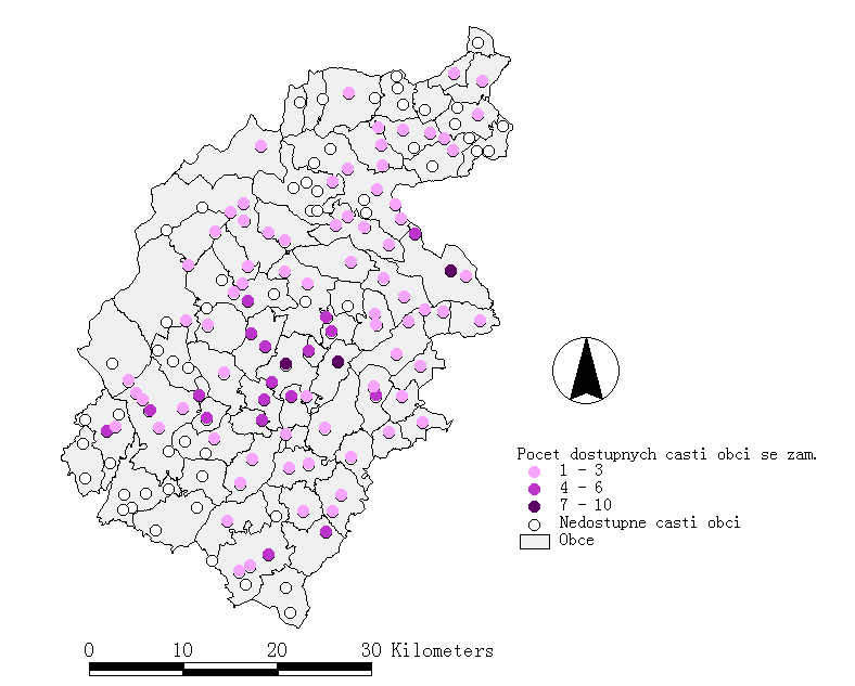 Teoretická dojížďka Teoreticky dojíždět na 6:00 a zpět lze do všech 35 částí obcí, ve kterých sídlí významní zaměstnavatelé.