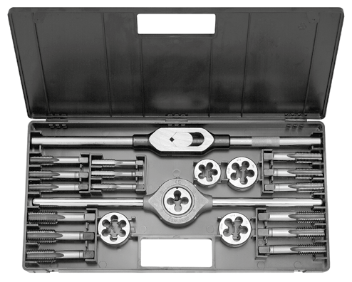 1520 Ø 25; 38 mm M 2-II NO Souprava závitořezných nástrojů Tap & die set Gewindeschneidwerkzeug-Satz Набор для нарезания резьб M Norma / Standard / Norm / Норма Norma / Standard / Norm / Норма kg