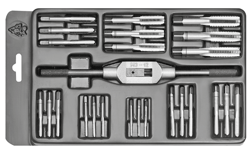 MINI-1 Souprava závitořezných nástrojů Tap & die set Gewindeschneidwerkzeug-Satz Набор для нарезания резьб NO M Norma / Standard / Norm / Норма Norma / Standard /