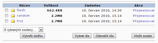 6 Každý kurz v LMS má svůj virtuální disk. Je to ve skutečnosti webový prostor, spojený s daným kurzem, který se však chová jako disk.