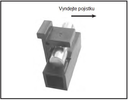 Výměna pojistky Pokud nelze detekční rám zapnout, měli byste vyměnit pojistku. Pro výměnu pojistky vypněte detekční rám a odpojte z něj napájecí kabel.