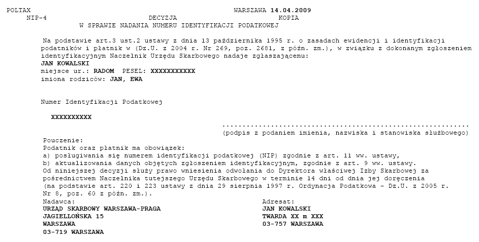 22.2. Daňová identifikační čísla Daňová identifikační čísla se neuvádějí v úřední dokladech totožnosti, lze