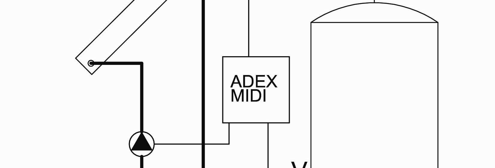 Pro sepnutí čerpadla se vyhodnocuje, zda je na čidle K teplota o nastavenou diferenci Dif vyšší, než na čidle