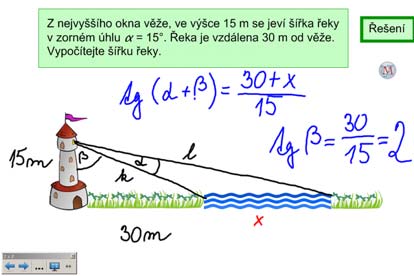 a) Náčrtek řešení úlohy b) Výpočet pomocí wxmaximy Obrázek 7: Využití wxmaximy k výpočtům na interaktivní tabuli Poděkování Tento článek vznikl za podpory projektu 089/2010/S hrazeného Grantovou