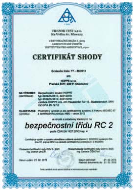Evropské a národní normy pro bezpečnostní kování Příloha A normy DIN EN 1906 obsahuje požadavky a zkušební postupy stanovené pro bezpečnostní kování (označování vlastností souvisejících se