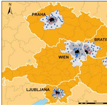 PRIORITA 2 CÍLENÉ ANALÝZY POLYCE METROPOLIZACE A POLYCENTRICKÝ ROZVOJ VE STŘEDNÍ EVROPĚ METROPOLISATION AND POLYCENTRIC DEVELOPMENT IN CENTRAL EUROPE Projekt POLYCE byl zpracován projektovými