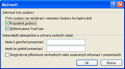 Nenajdeme zde například samostatné zvukové soubory, neboť ty jsou obsaženy v