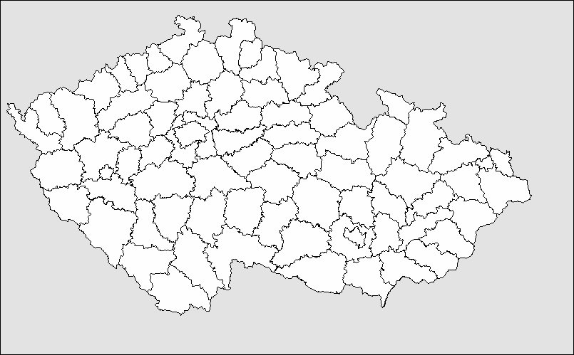 REGIONÁLNÍ GEOGRAFIE ČESKÉ REPUBLIKY 23 Práce s atlasem (Taibr, 2003) 1. Z administrativní mapy České republiky určete vyznačené okresy: 2.