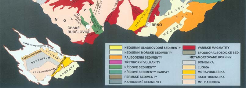 poslední změny reliéfu endogenního původu třetihory (vyzdvihnutí pohoří : Krkonoše, Krušné hory, Šumava, Jeseníky) TYPY POHOŘÍ a) kerná pohoří jednoduché kerné pohoří (Krušné hory), složité kerné