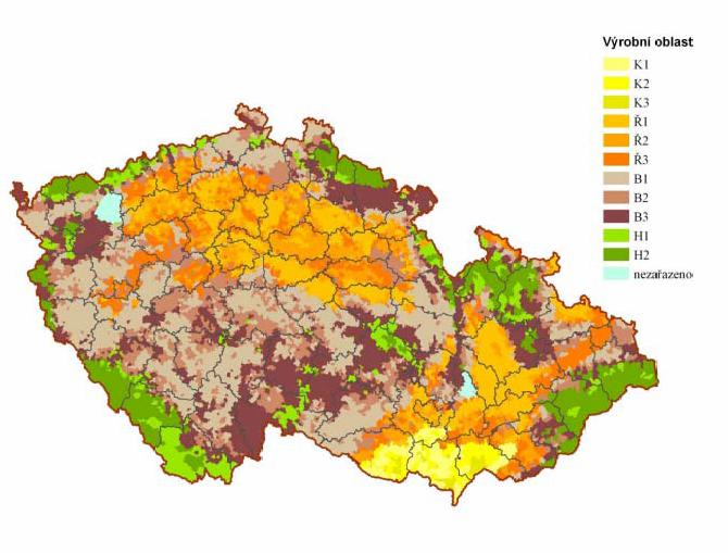 S ohledem na plánování výroby, správní úkony a podrobné statistické hodnocení obcí, resp.