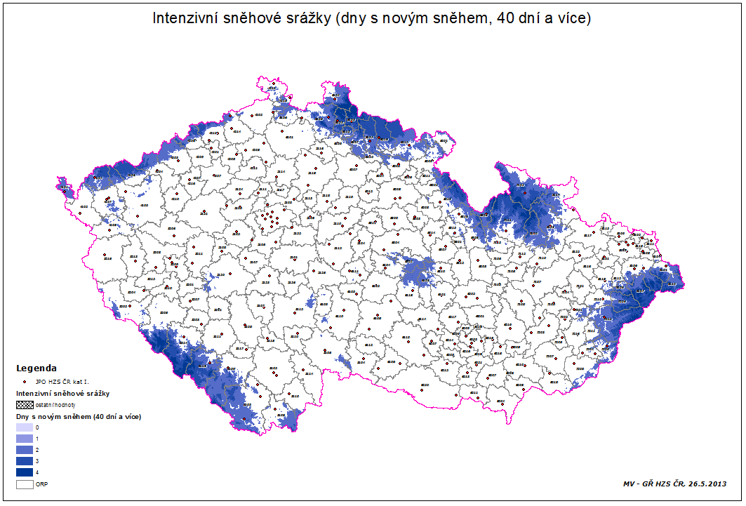 2.3. Nadprůměrné sněhové srážky, masivní námrazy Nadprůměrné sněhové srážky v nížinách území ČR jsou výjimečné svoji neočekávanou existencí. ČR již podobnou situaci zažila v roce 2008.