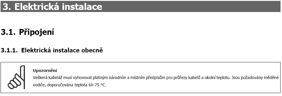 Návod k používání měniče VLT Micro Drive FC51 3.