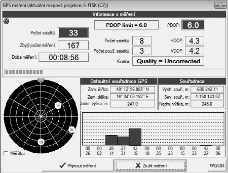 P8.4 Program TerraSync 4.13 Obrázek P8.12: Panel staničení aktuální pozice pomocí GPS; zdroj: ÚHÚL Obrázek P8.