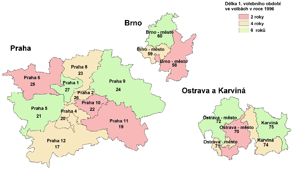 Obr. 4: Mapa volebních obvodů pro volby do Senátu PČR Zdroj: http://www.czso.cz/csu/20