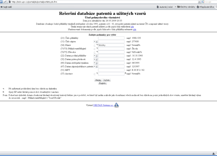 základní bibliografická data, v některých případech