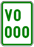 Typ 315 osobní vozidlo 2 tabulky o rozměru 320 mm x 160 mm zelená Typ 316 osobní vozidlo 1 tabulka o rozměru 520 mm x 110 mm a 1 tabulka o rozměru 320 mm x 160 mm zelená Typ 317 traktor a jeho