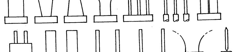 12. Obr. 2.12 Základní tvary mezilehlých podpěr Pilíř je plná, vylehčená nebo dutá většinou mezilehlá masivní nebo vysoká podpěra, jejíž délka je větší než dvojnásobek její tloušťky.