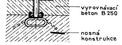 4 Detail kotvení prefabrikátu Současné monolitické římsy se betonují současně se zvýšenou chodníkovou