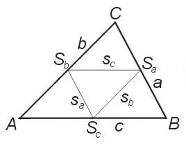 Střední příčka trojúhelníku vzorec