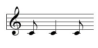 Triola Triola vznikne, pokud notu rozdělíme na tři stejně dlouhé díly. Nejčastěji se setkáváme s triolou tvořenou třemi osminovými notami.