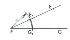 k ( P; r ) 3) přeneseme ABC k přímce PX 4) přeneseme EFG k přímce PX