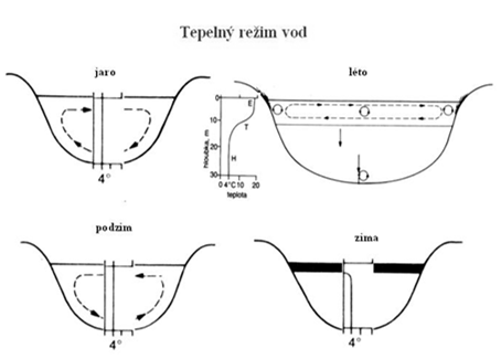 Odparné teplo též vysoké, působí proti přehřívání (odparem se snižuje energie a nezvyšuje se tolik teplota) Tepelná vodivost vody je 25-30x vyšší než tepelná vodivost vzduchu - chladná voda daleko