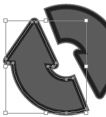 2 Klepnutím na grafický styl Tlačítko Domů v panelu Grafické styly (Graphic Styles) aplikujte jeho vlastnosti na druhou šipku.