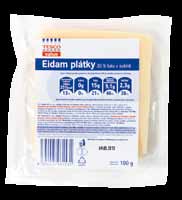 testovali jsme pro vás eidamy Název výrobku Tesco value Eidam plátky 30 % Výrobce Mlékárna Klatovy Cena za 1 kg 149 Kč Koupeno Tesco Složení uvedené na obale mléko, jedlá sůl, mléčné kultury Sušina