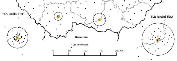 okruhu (TDS-2) umístěnými v obcích v okolí JE (viz obr. 1).
