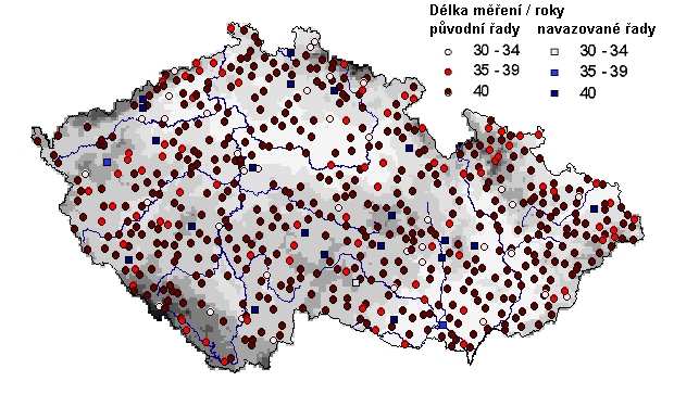 Prostorové uspořádání použitých srážkom