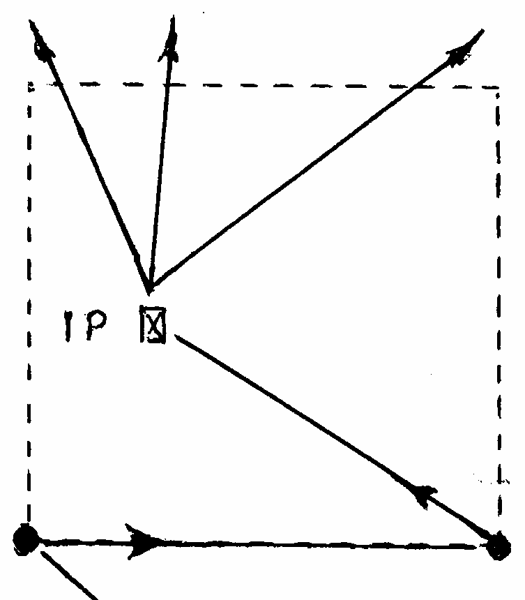 strana 62 Začátek pokládání stopy u zkoušky FH2. Kladeč zastrčí do země kolík od kterého pak jde vpravo nebo vlevo 20 m, kde zastrčí kolík druhý.