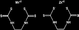 Dithane M-45, EBDC, Fore, Maneb with Zinc, Mankoceb, Manzate 200, Manzeb, Manzin 80, Nemispor, Pace fungicide, Penncozeb, Policar MZ, Policar S, Vondozeb Plus Alias Dibromochlorpropan, Fumazone,