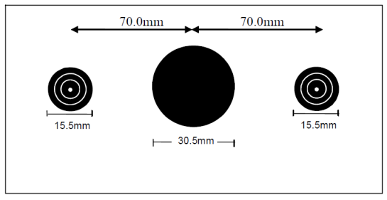 průměru 30,5 mm je tvořen otvorem 2.