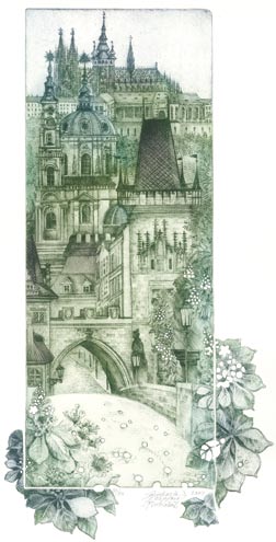 Ve své profesionální výtvarné činnosti se věnuje volné a užité grafice, ilustraci, kresbě, sklu a textilu. Michaela Lesařová-Roubíčková lebt und arbeitet in Prag.