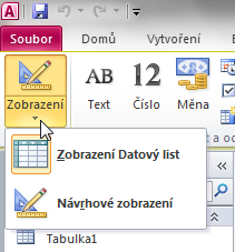 Uložto po ukončení definování atributů je třeba ukončit Návrhové zobrazení výběrem