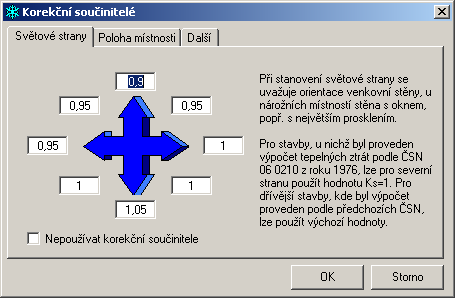 Pasport domu Korekce pro vyúčtování tepla Při vyúčtování nákladů na vytápění podle vyhlášky č. 372/2001 Sb.