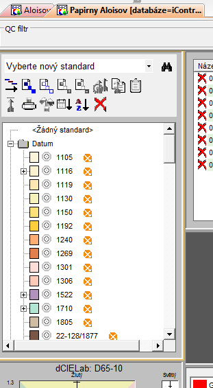 Změřte standard (předlohu), pro který chcete generovat recepturu.