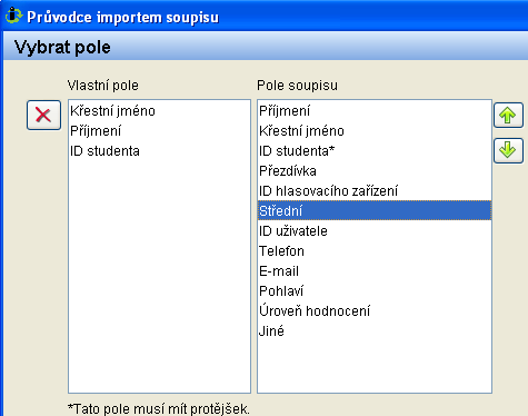 3. Klikněte na tlačítko Procházet pro výběr.csv souboru. 4. Najděte soubor, ze kterého chcete přidat soupis, vyberte ho a klikněte na tlačítko Otevřít. 5. Označte jak je vzorový soubor dělen.