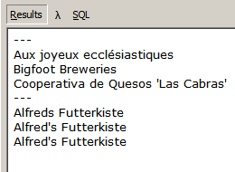 Struktura vrácené tabulky Pokud potřebujeme zjistit strukturu vrácené tabulky (obdoba Visual FoxPro funkce SQLTables()), zadáme metodě ExecuteReader() volitelný parametr, který říká, že má pouze