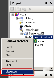 Pokud nyní opět otevřeme okno AWDet Komunikační parametry a opět klikneme na tlačítko Identifikovat vše, nalezneme webový server v síti již s nově zadanými parametry (viz následující obrázek). Obr.