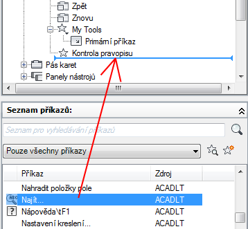 3 Klikněte na znaménko plus (+) vedle panelu nástrojů Rychlý přístup, který chcete upravit.