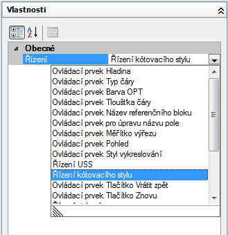 4 Klikněte na ovládací prvek na panelu nástrojů. 5 V podokně Vlastnosti zobrazte kliknutím na šipku v poli Ovládací prvek seznam ovládacích prvků panelu nástrojů.