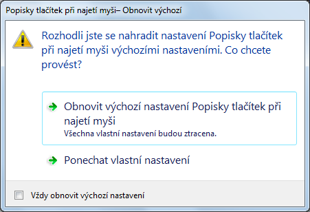 5 Klikněte na tlačítko Použít. Jak obnovit výchozí nastavení popisků při najetí myší 1 Klikněte na kartu Správa panel Přizpůsobení Uživatelské rozhraní.