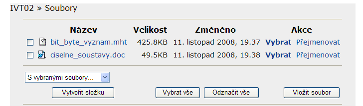 Moodle - Učitelé pro zítřek 19 Obrázek 24: Odkaz na soubor nebo webovou stránku Pokud chceme vložit soubor, pak vybereme tlačítko Vyberte nebo nahrajte soubor.