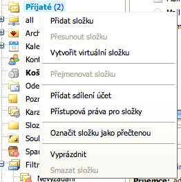 Označit jako přečtené Označit jako nepřečtené Označit jako vyžádaný Označit jako nevyžádané Uložit jako Přesunout do složky Kopírovat do složky Smazat původních adres odesilatele Zvolené zprávy budou